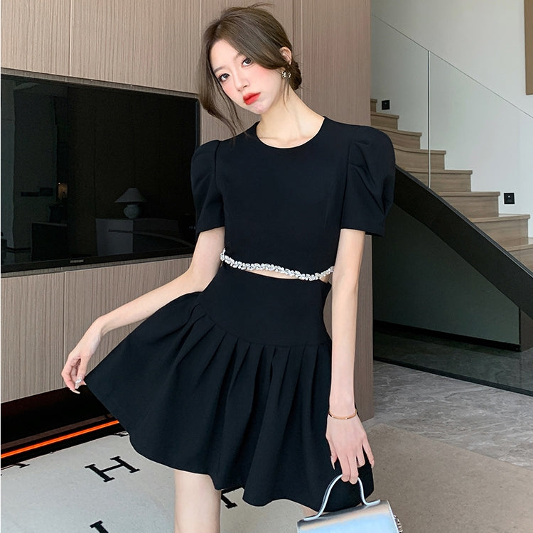 【Dress】ダイヤモンド切り替えワンピース T0635