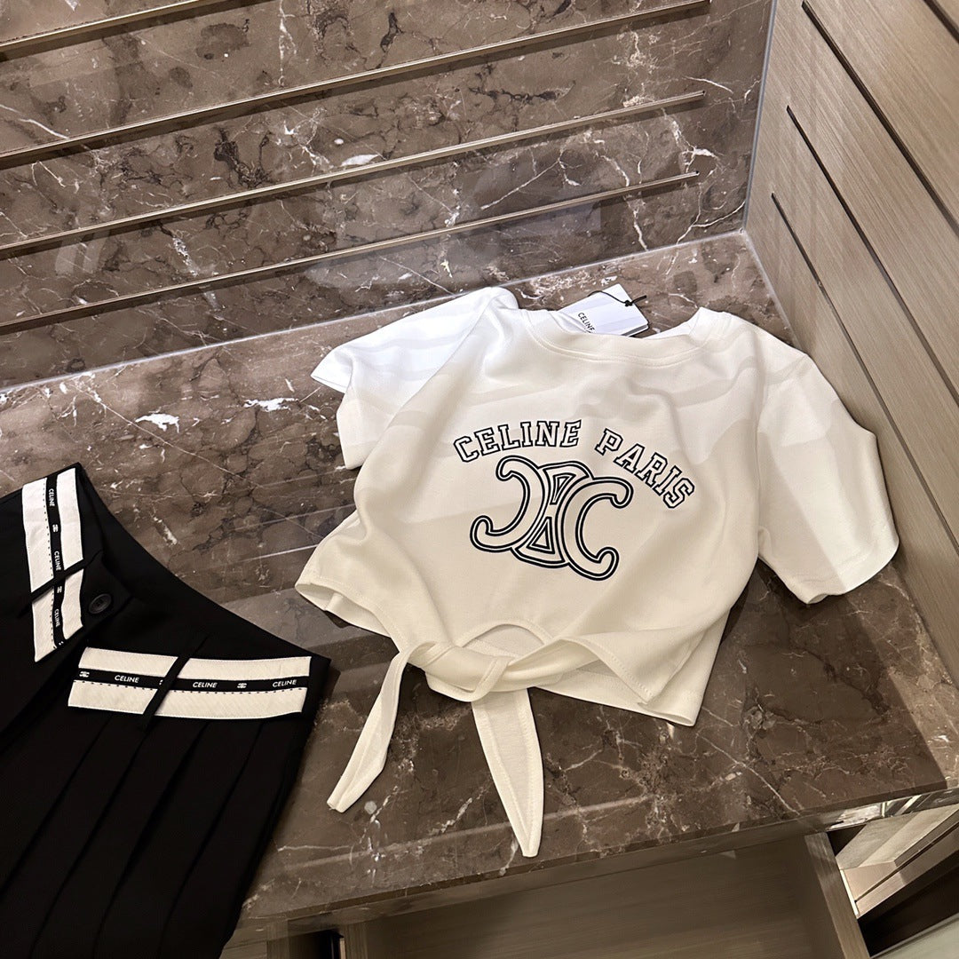 【Set】プリントトップス+キュロット2点セット T0816