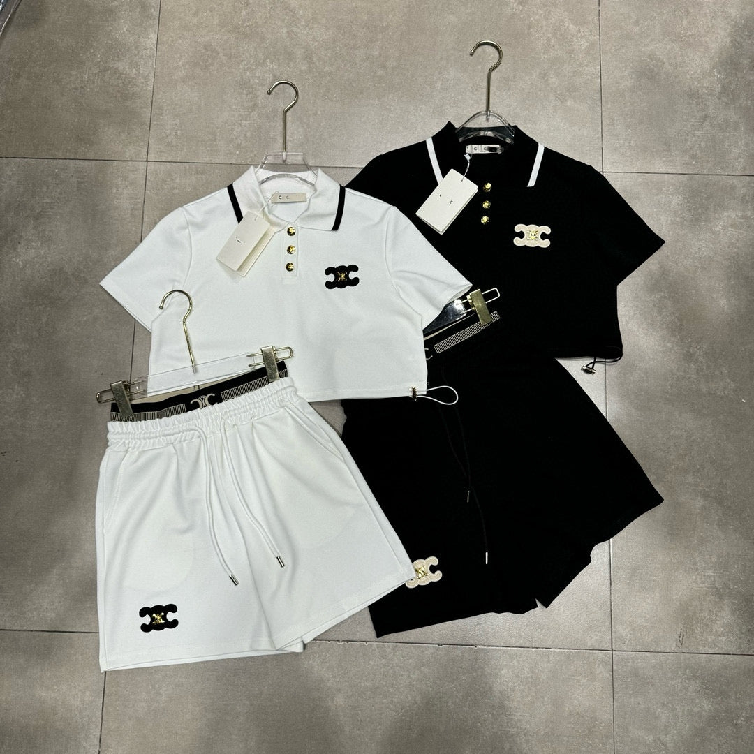 【Set】新作アイテム2点セット Tシャツ+ショートパンツ T0489