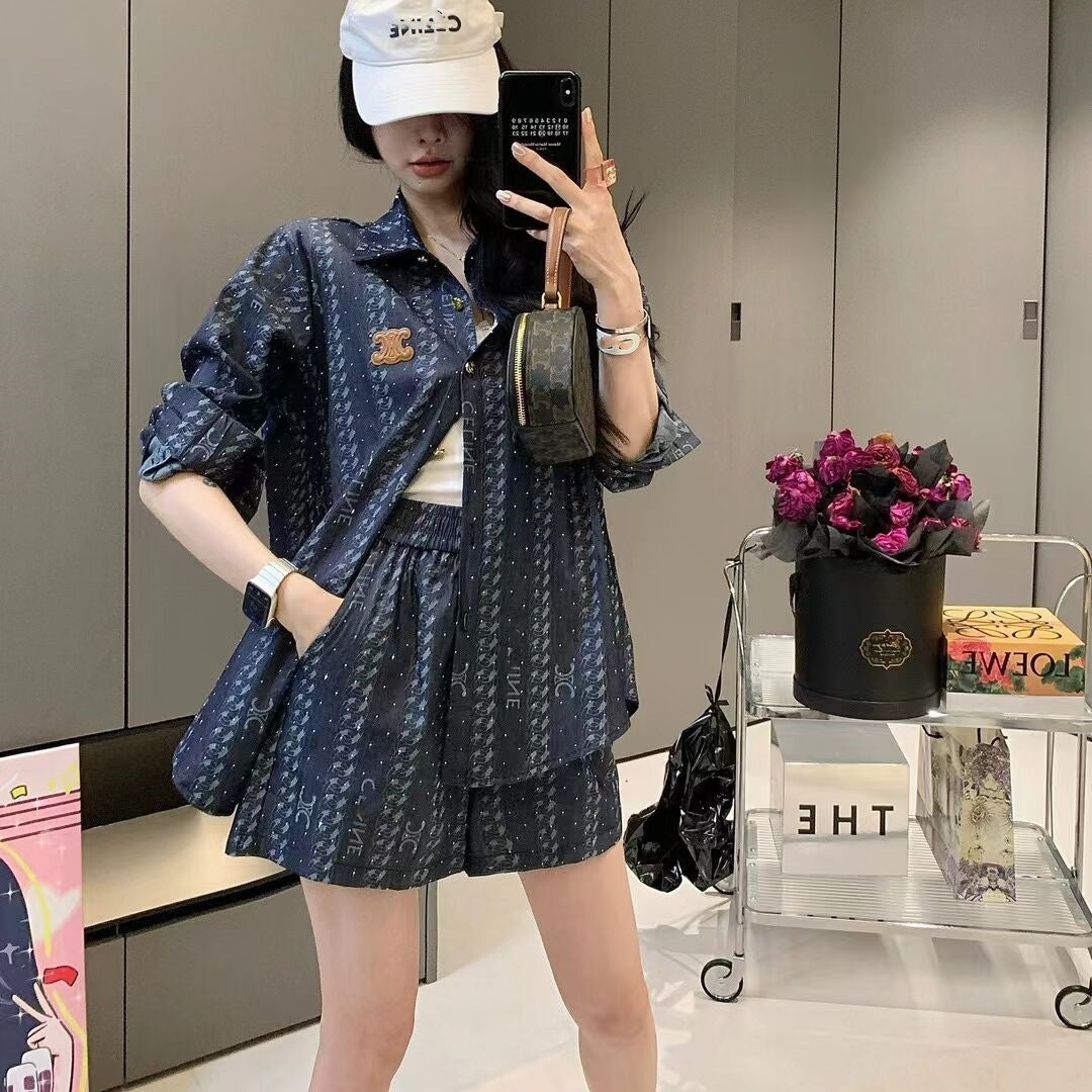 【Set】気質2点セット シャツ+ショートパンツ T0491