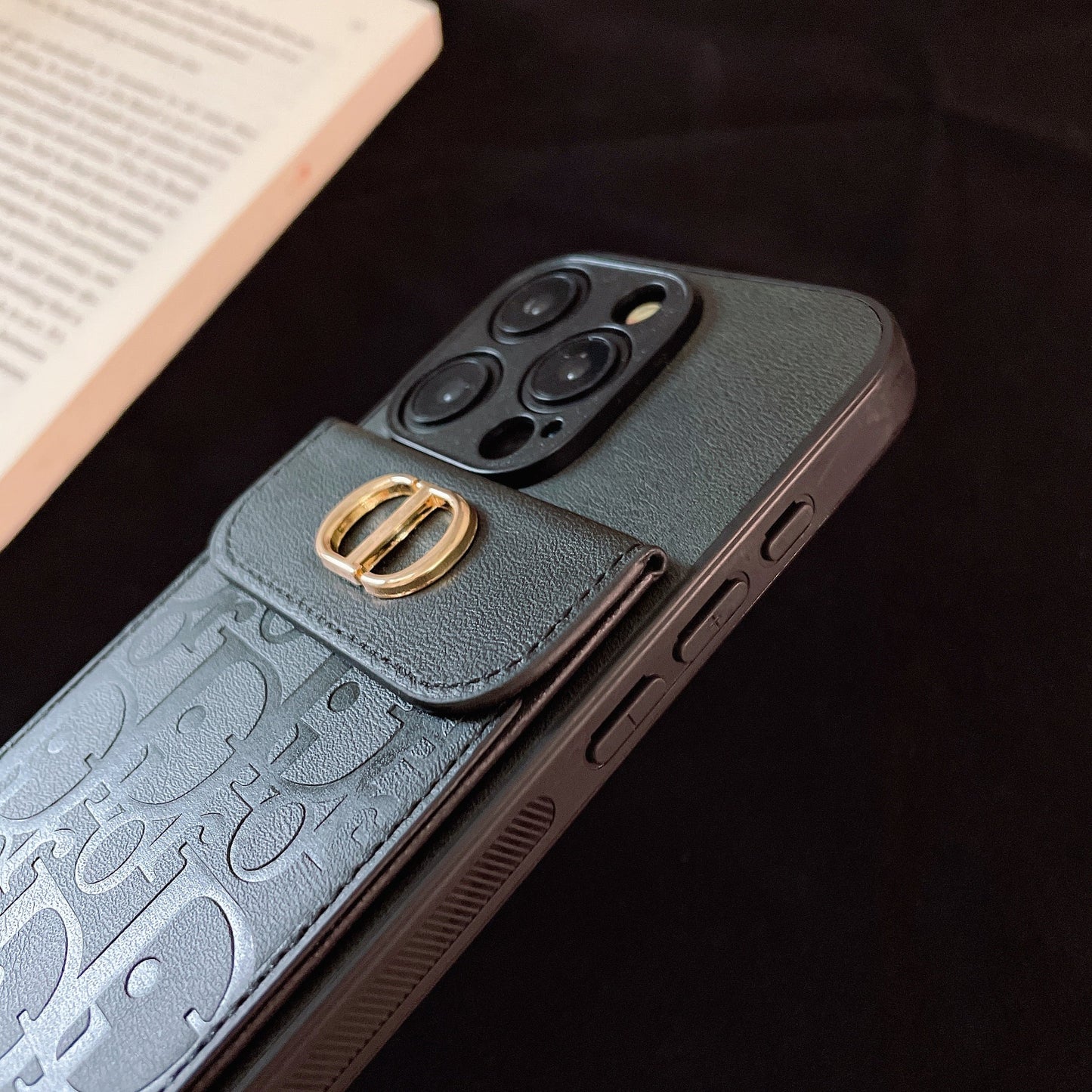 【雑貨】カードケース付きスマホケース T0968