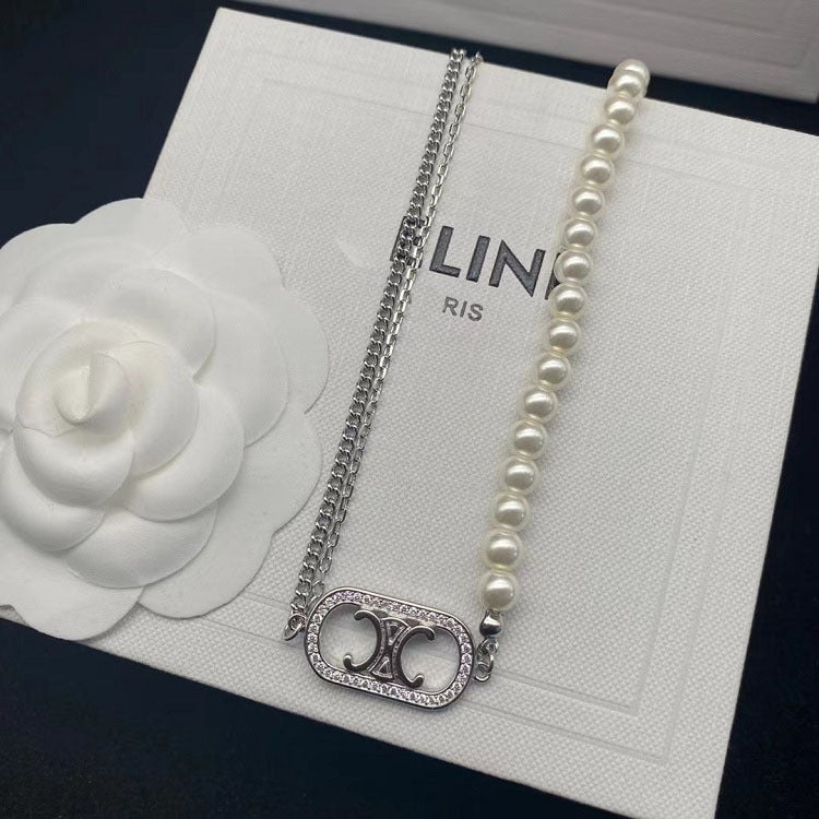 【雑貨】2色展開切り替えネックレス T0780