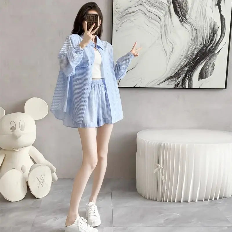 【Set】夏レースボレロ+薄いショートパンツ2点セット T0594