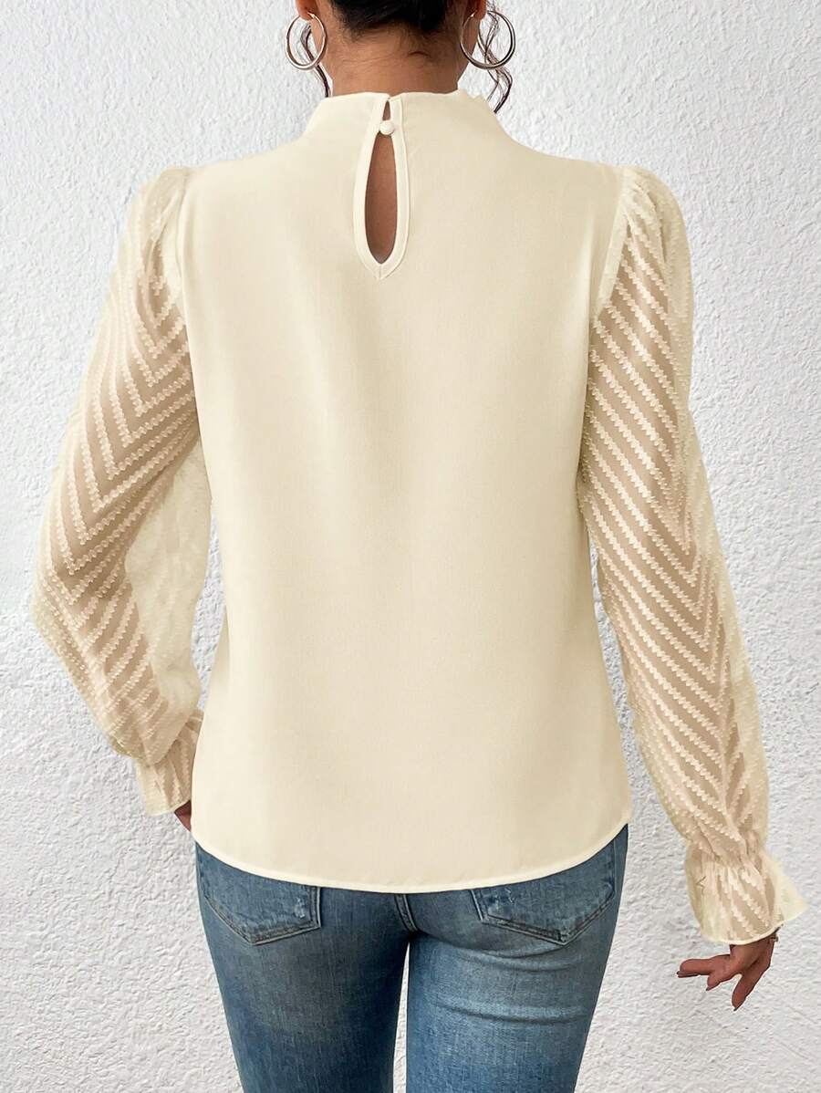【Tops】高級感切り替えデザイントップス T01060