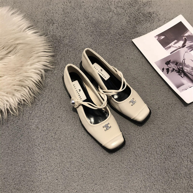 【Shoes】3色展開~チャンキーヒールパンプス T0843