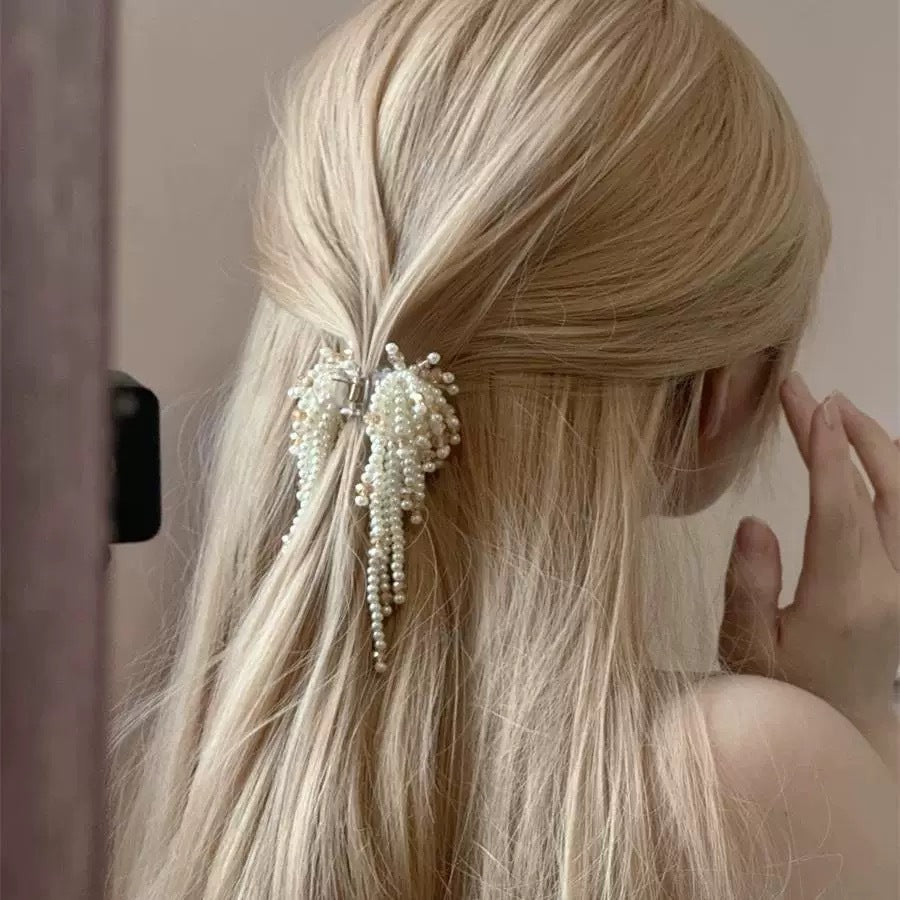【雑貨】パールデザインヘアクリップ T01113