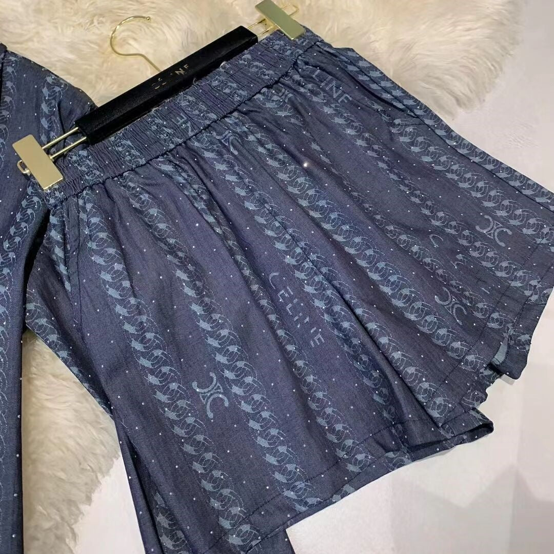 【Set】気質2点セット シャツ+ショートパンツ T0491