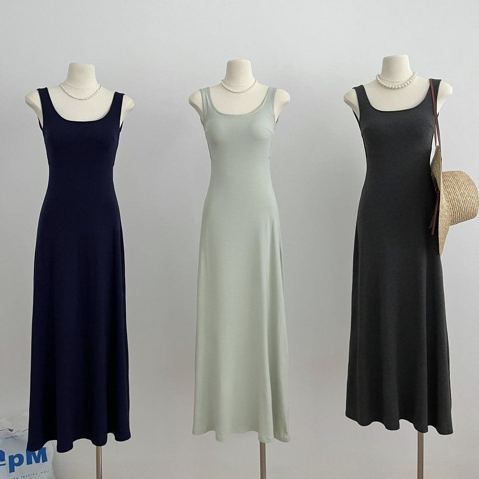 【Dress】快適なパッド入りドレス T0613