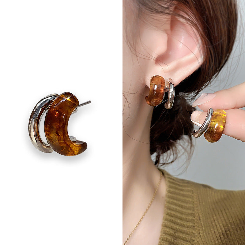 【雑貨】切り替えデザインイヤリング T0755