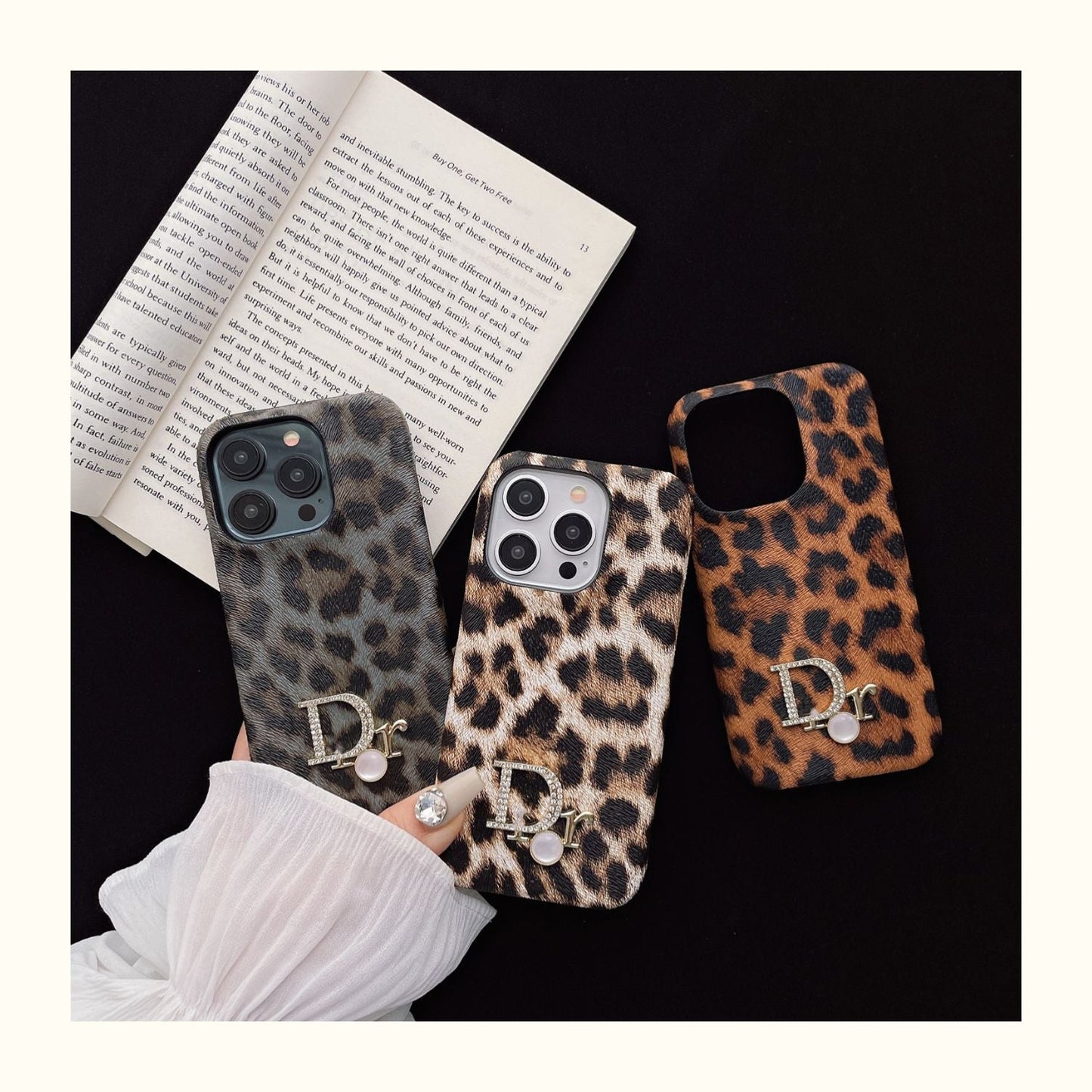 【雑貨】ヒョウ柄スマホケース T0430