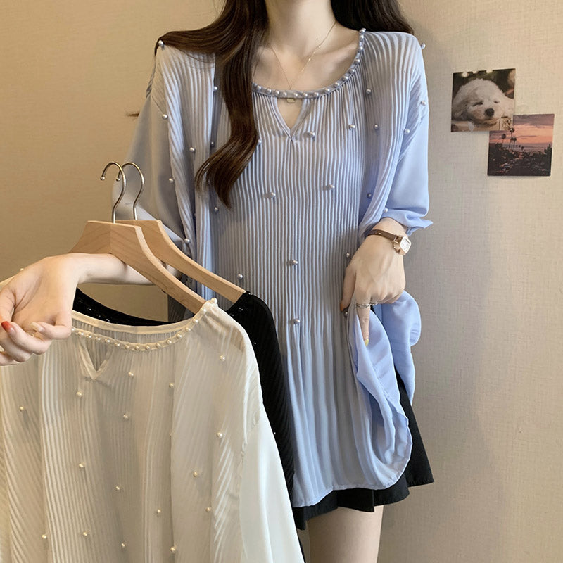 【Tops】ランタンスリーブブラウス T01035