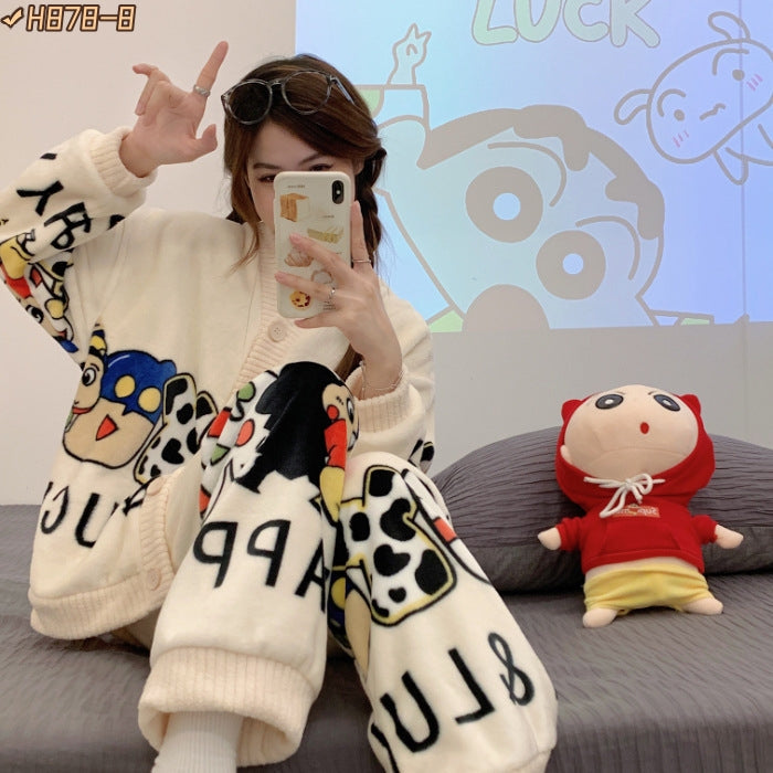 【Roomwear】レディース秋冬ルームウェア人気パジャマ T-0051