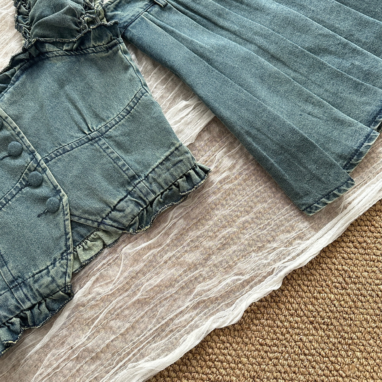 【Set】デニム人気2点セット T0606