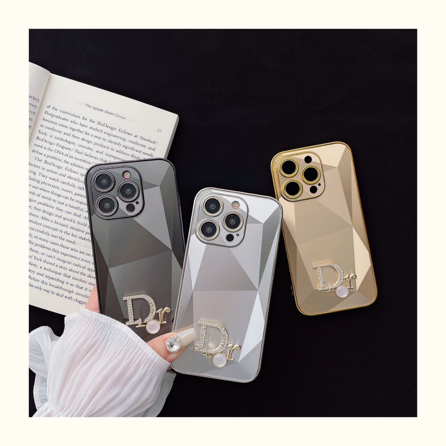 【雑貨】メタリック感スマホケース T0424