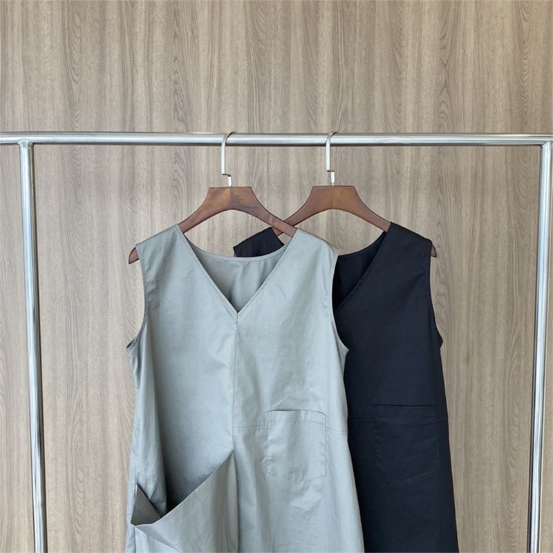 【Dress】ノースリーブイレギュラーベストドレス T0928