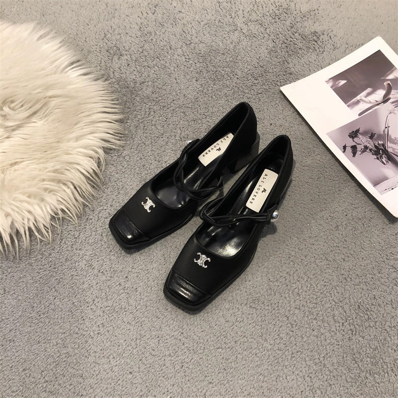 【Shoes】3色展開~チャンキーヒールパンプス T0843