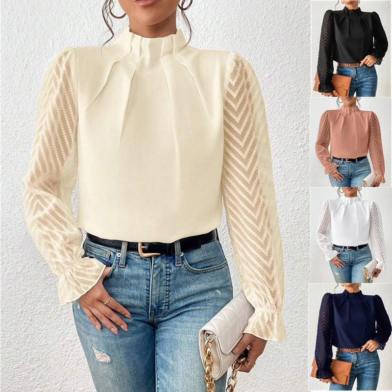 【Tops】高級感切り替えデザイントップス T01060