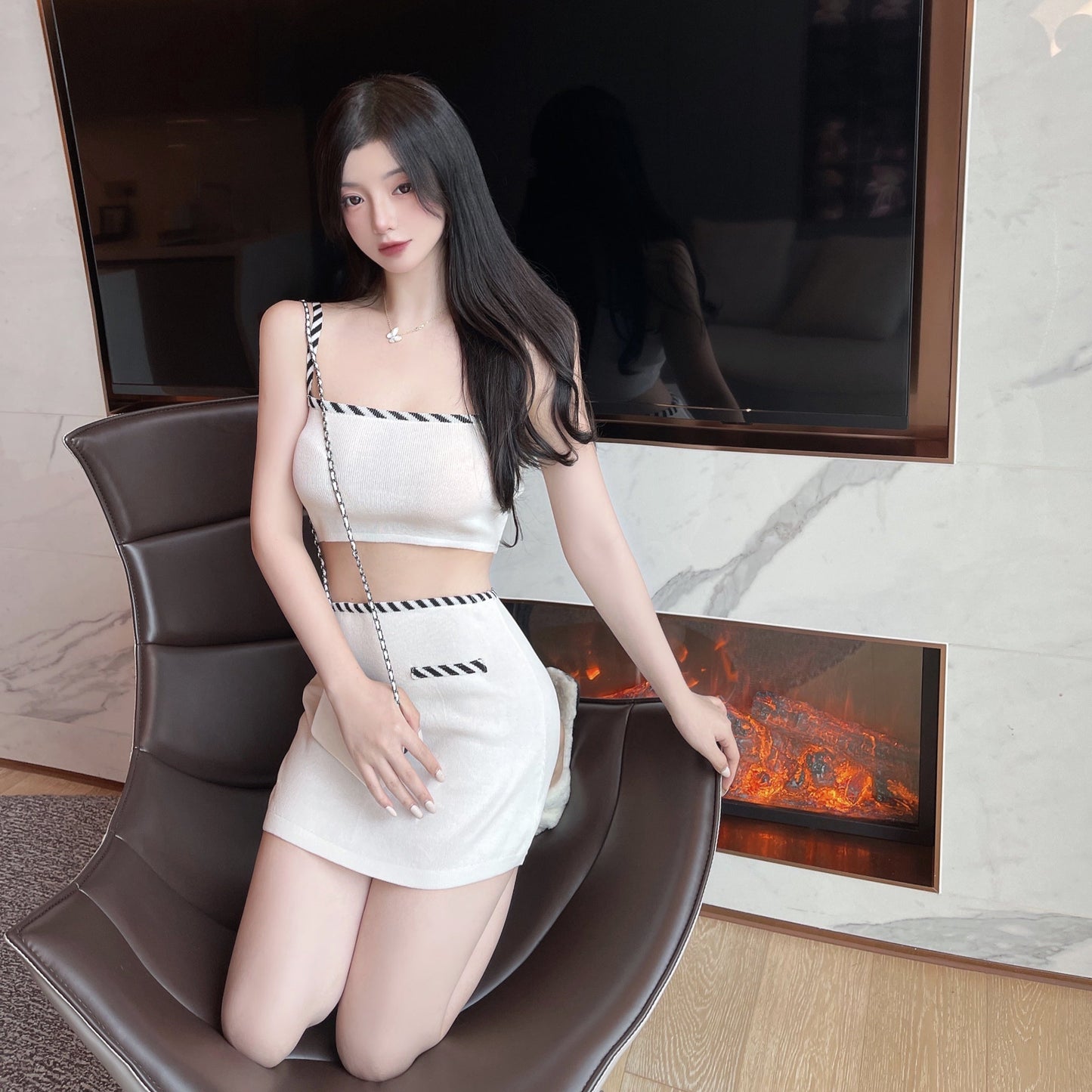 【Dress】セクシー切り替え2点セット T0633