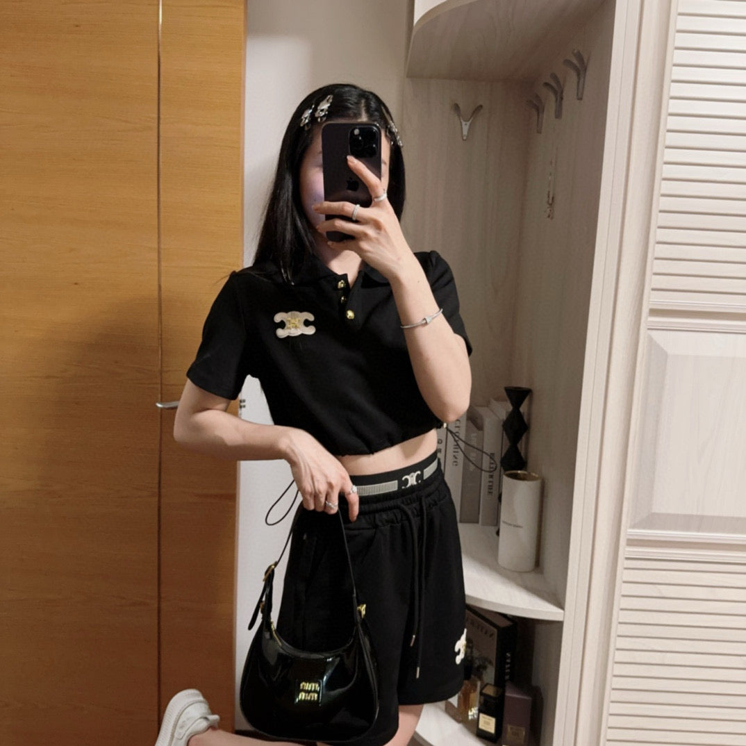 【Set】新作アイテム2点セット Tシャツ+ショートパンツ T0489