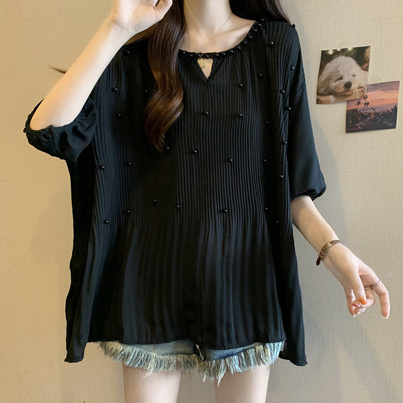 【Tops】ランタンスリーブブラウス T01035