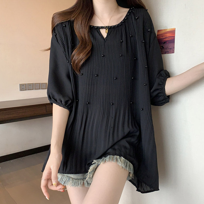 【Tops】ランタンスリーブブラウス T01035