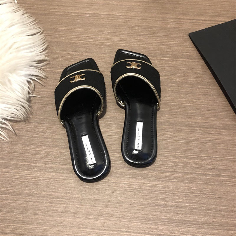 【Shoes】2色選択可ファッションスリッパス T0832