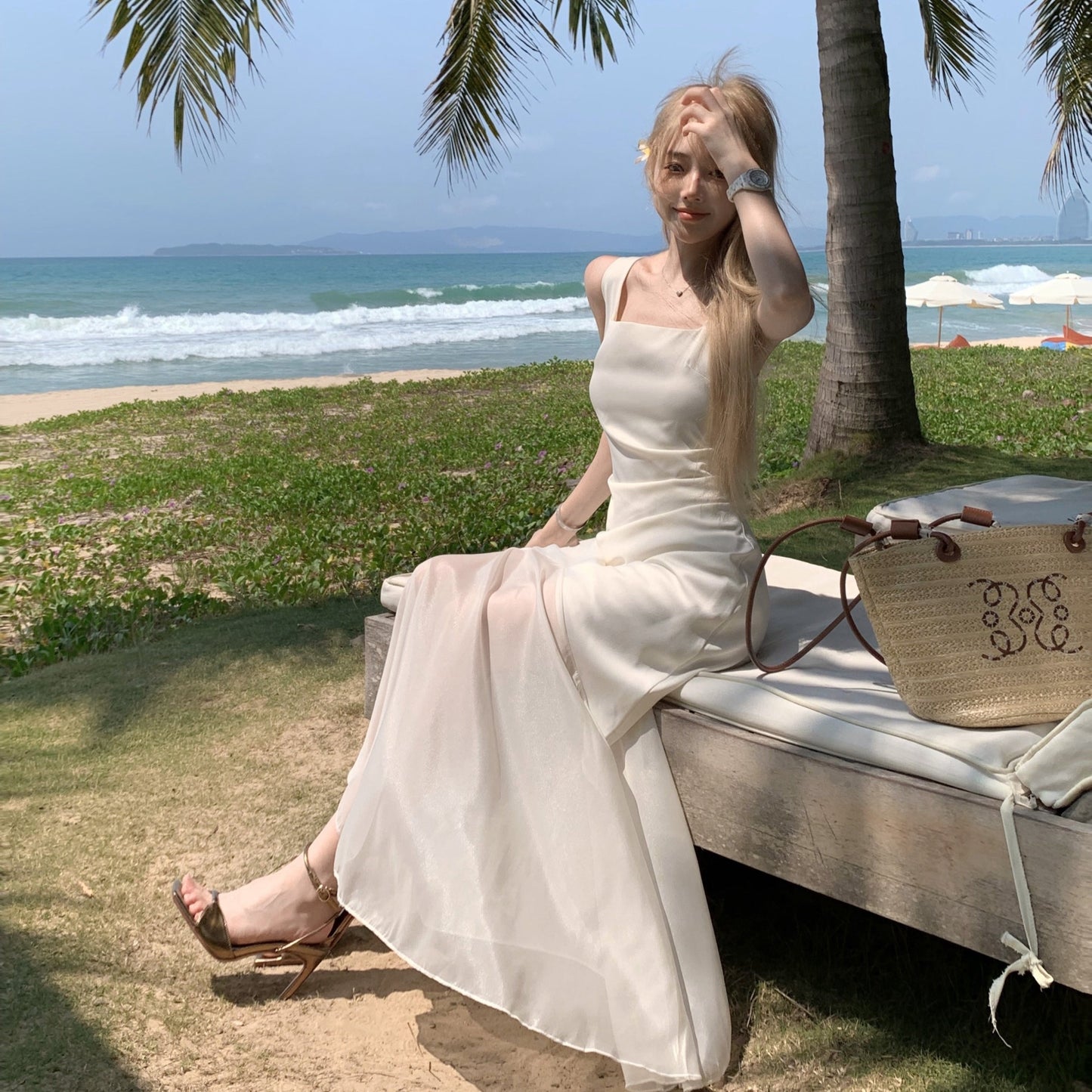 【Dress】サテンデザインフィッシュテールドレス T0655