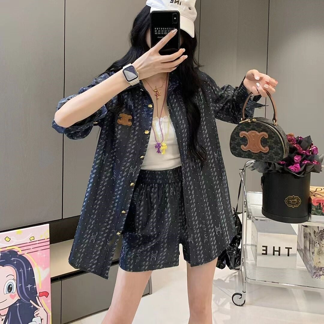 【Set】気質2点セット シャツ+ショートパンツ T0491