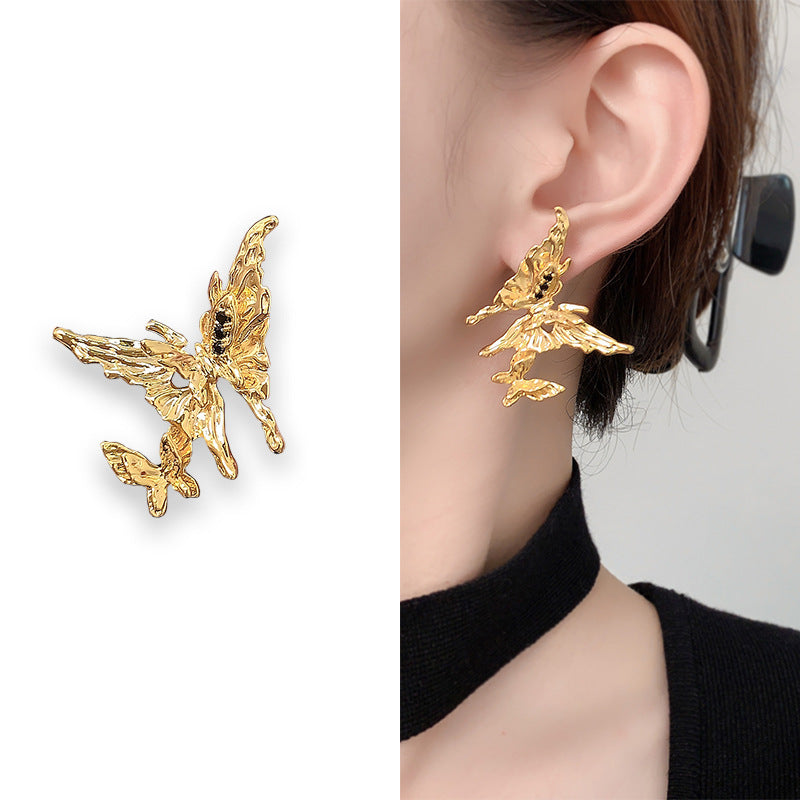 【雑貨】蝶々柄イヤリング T0758