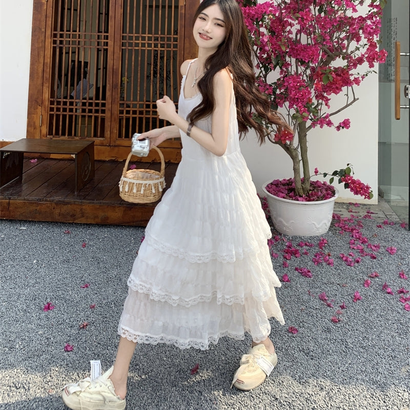 【Dress】切り替えサスペンダードレス T0614