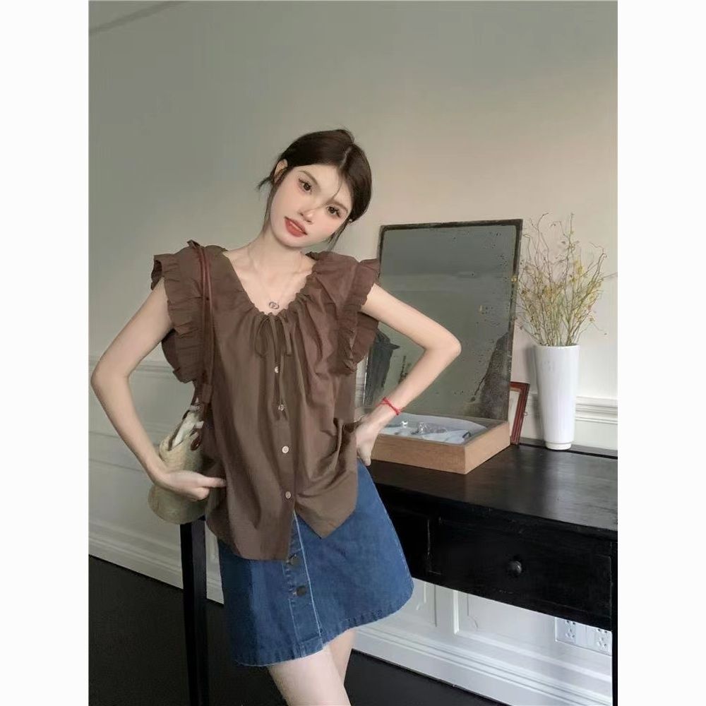 【Tops】フリルブラウス T0619