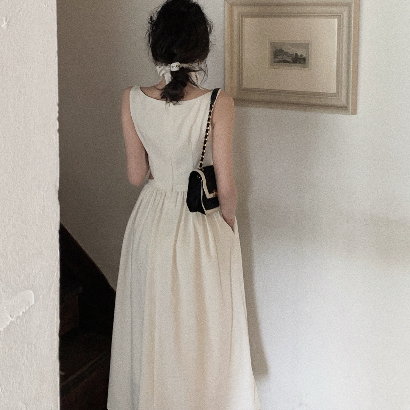 【Dress】カットアウトウエストワンピース T0708