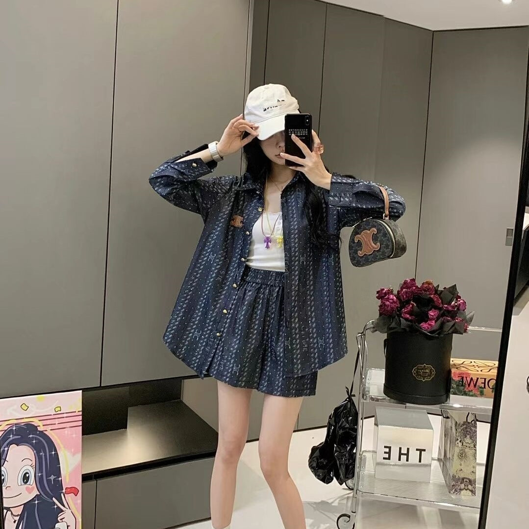 【Set】気質2点セット シャツ+ショートパンツ T0491