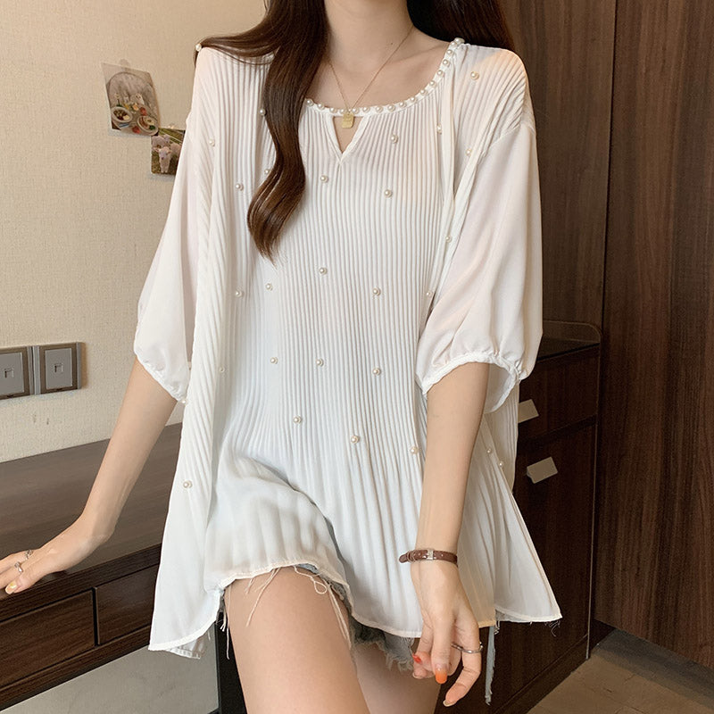 【Tops】ランタンスリーブブラウス T01035