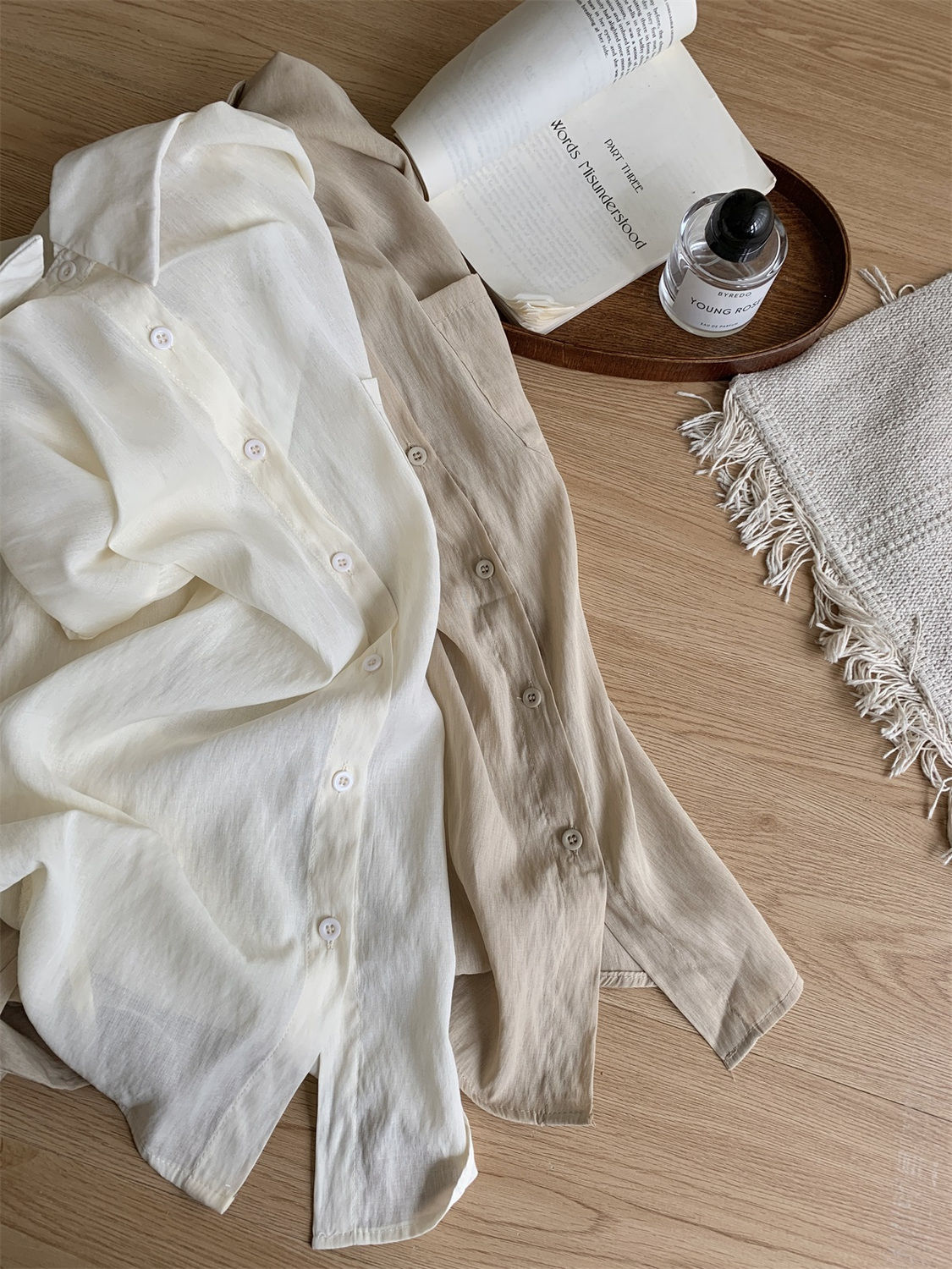 【Set】夏ぴったり薄い2点セットUVカット T0595