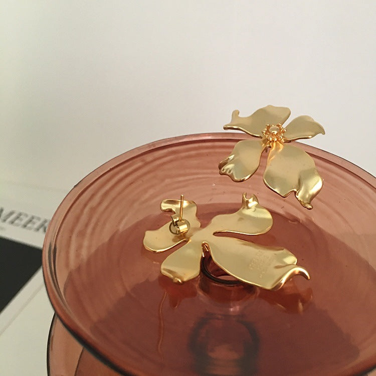【雑貨】花柄イヤリング T0757