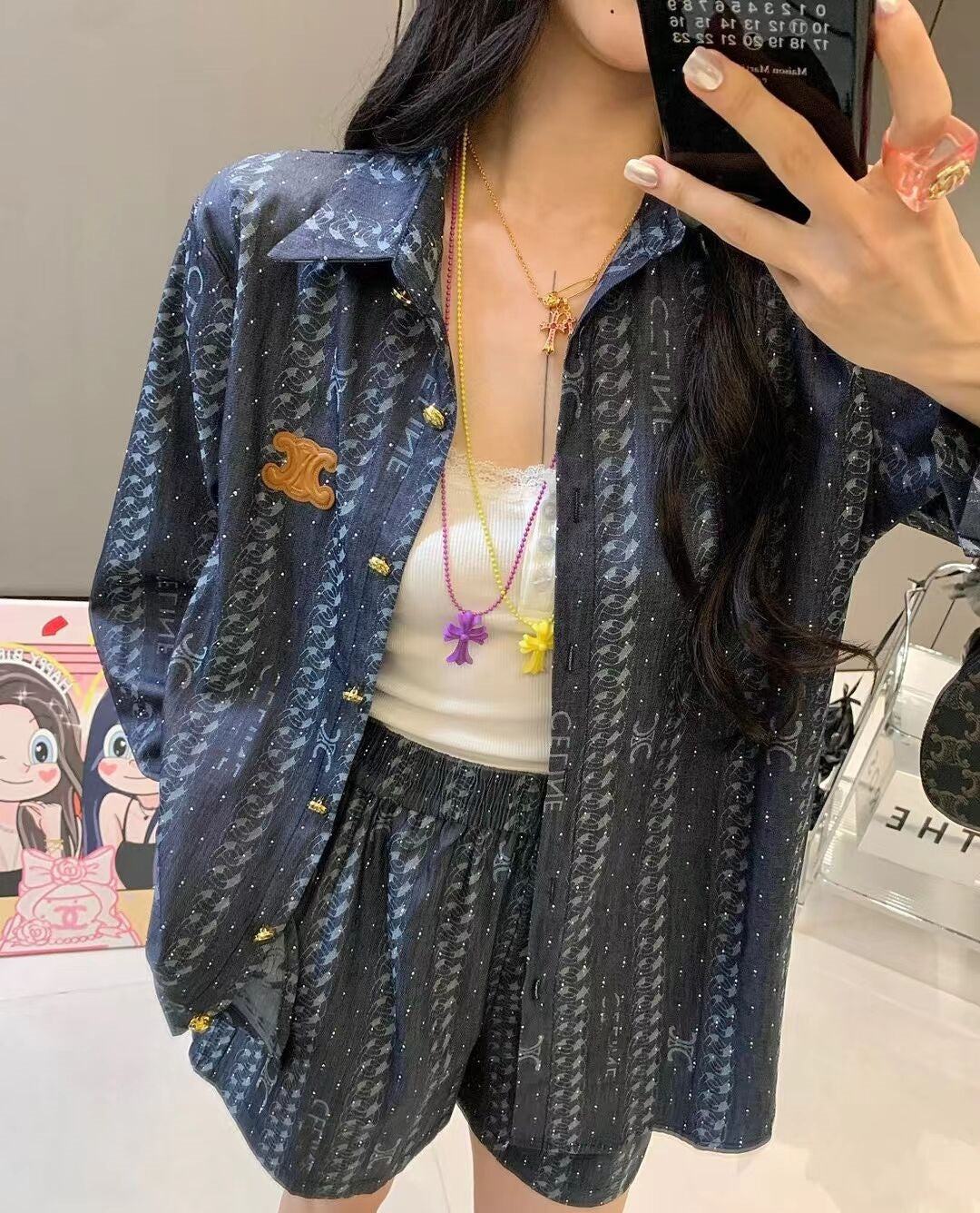 【Set】気質2点セット シャツ+ショートパンツ T0491