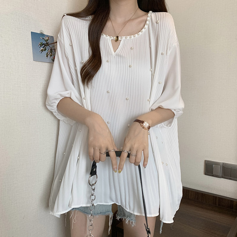【Tops】ランタンスリーブブラウス T01035
