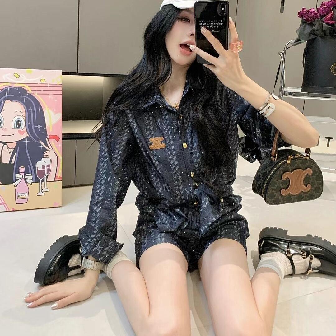 【Set】気質2点セット シャツ+ショートパンツ T0491