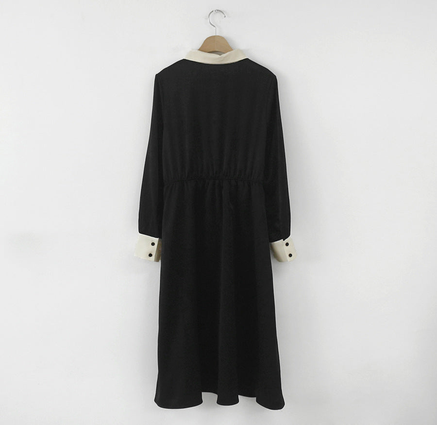 【Dress】配色シャツワンピース W8619