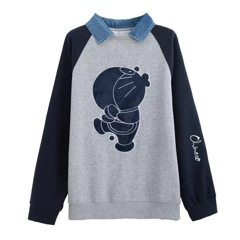 【Tops】POLOネック配色プルオーバー W13960