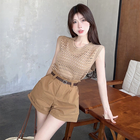 【Set】タンクトップ+ショートパンツセット W11821