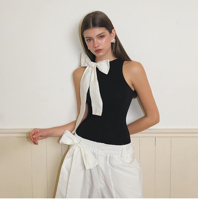 【Tops】リボンタンクトップ W12039