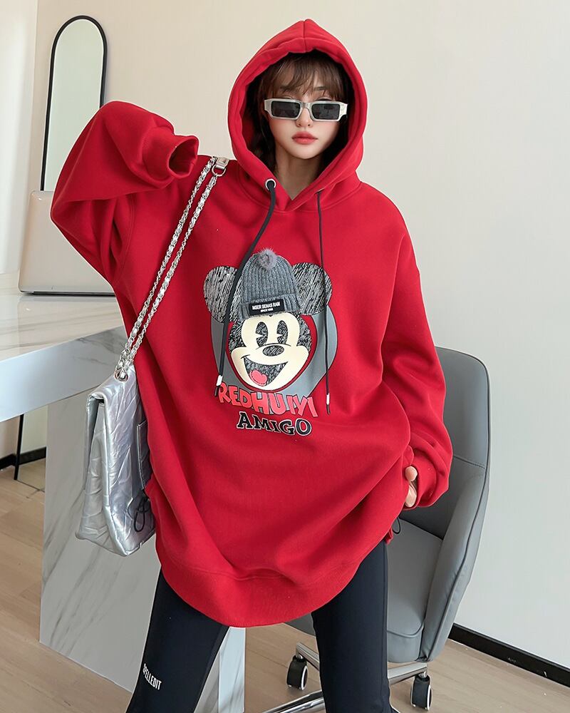 【tops】プリントフーディー T0160
