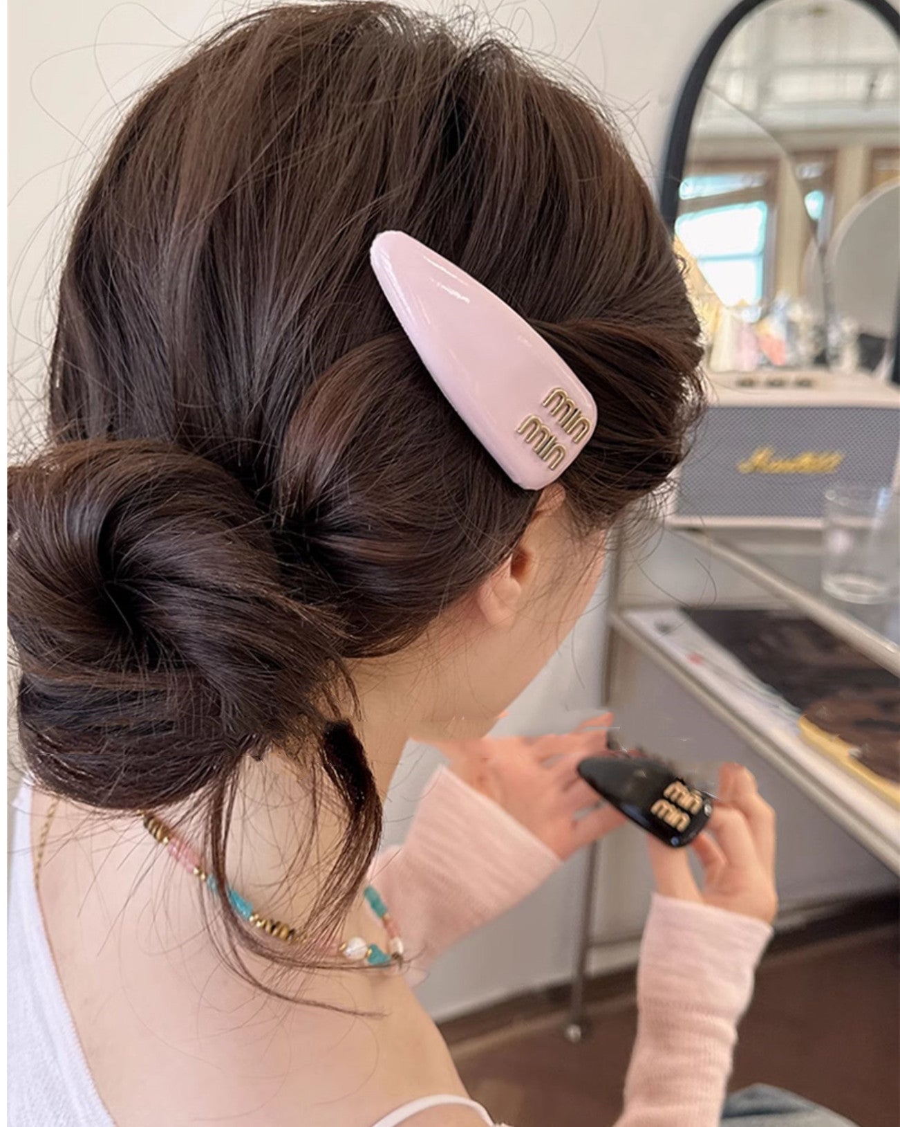 【雑貨】5色展開スウィートヘアピン W11989