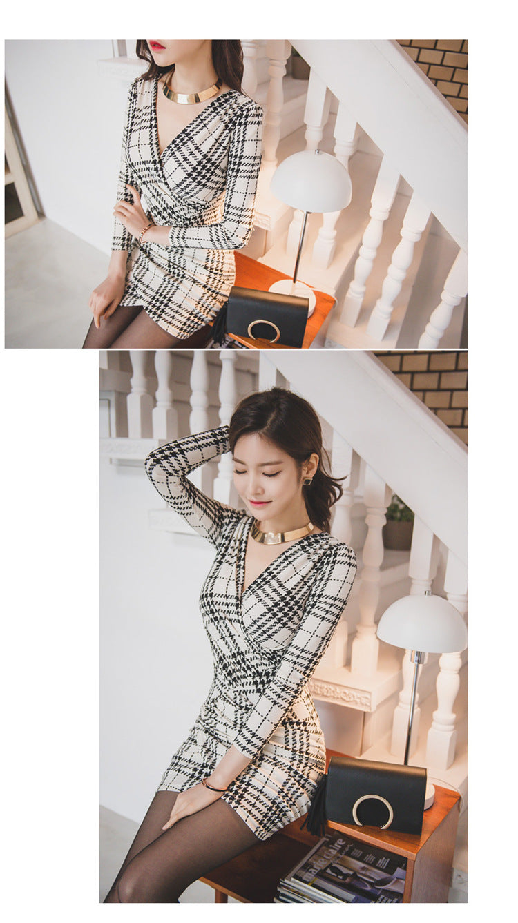 【Dress】チェック柄ワンピース T01232
