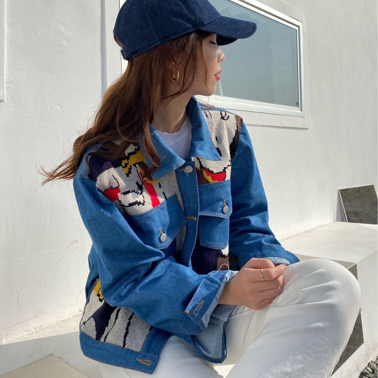 【outer】POLOネックデニムジャケットF6907