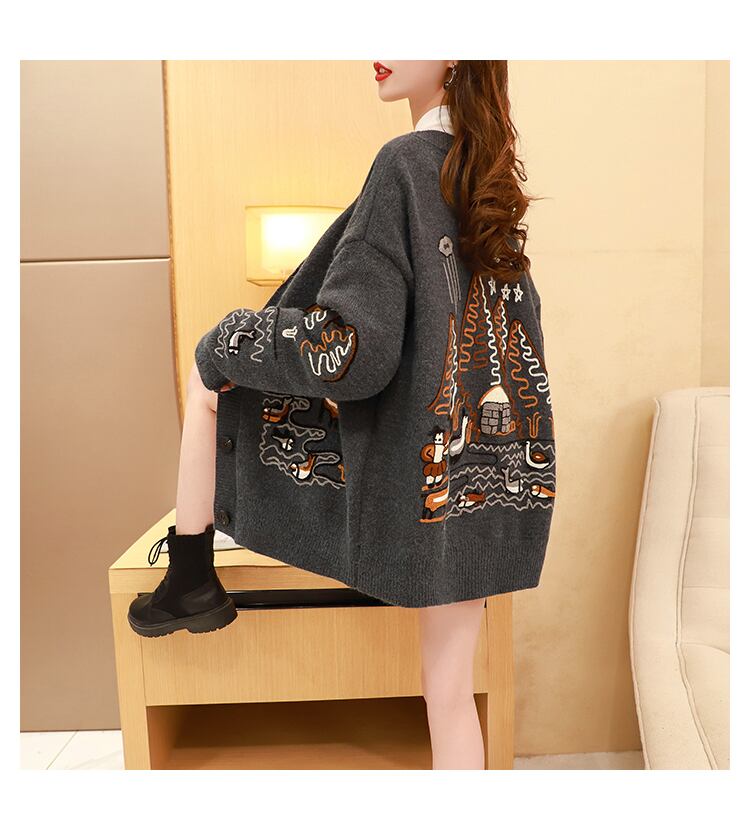 【outer】好感度UPスウィートカーディガン3色合わせやすい