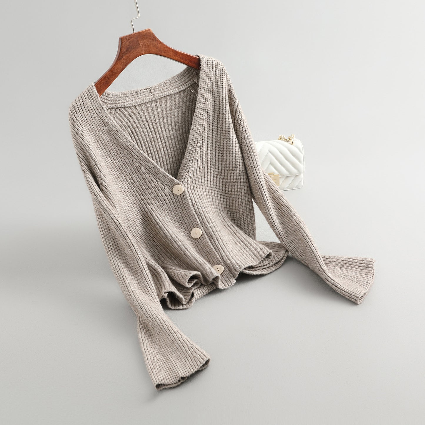 【Outer】人気フレンチカーディガン W13689