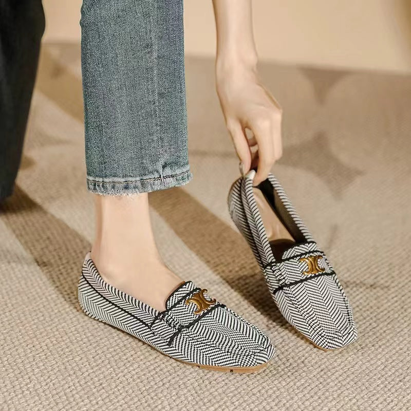 【Shoes】3色展開フラットシューズ W13354